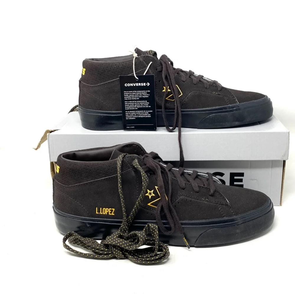 Converse Louie Lopez Pro Shoes Mid Top Suede Brown Women's Size Sneakers A01247C - Picture 6 of 10